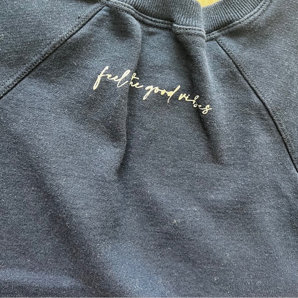 Emily Hsu Designs Oversized Chunky Sweater “ Feel the Good Vibes ” Size Small - Picture 4 of 4